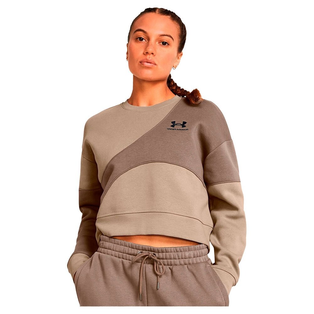 

Спортивная толстовка Under Armour Icon Fleece Crop, бежевый