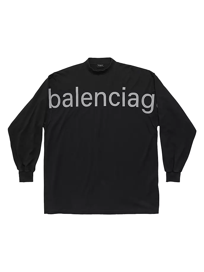 

Футболка с длинным рукавом оверсайз Balenciaga, черный