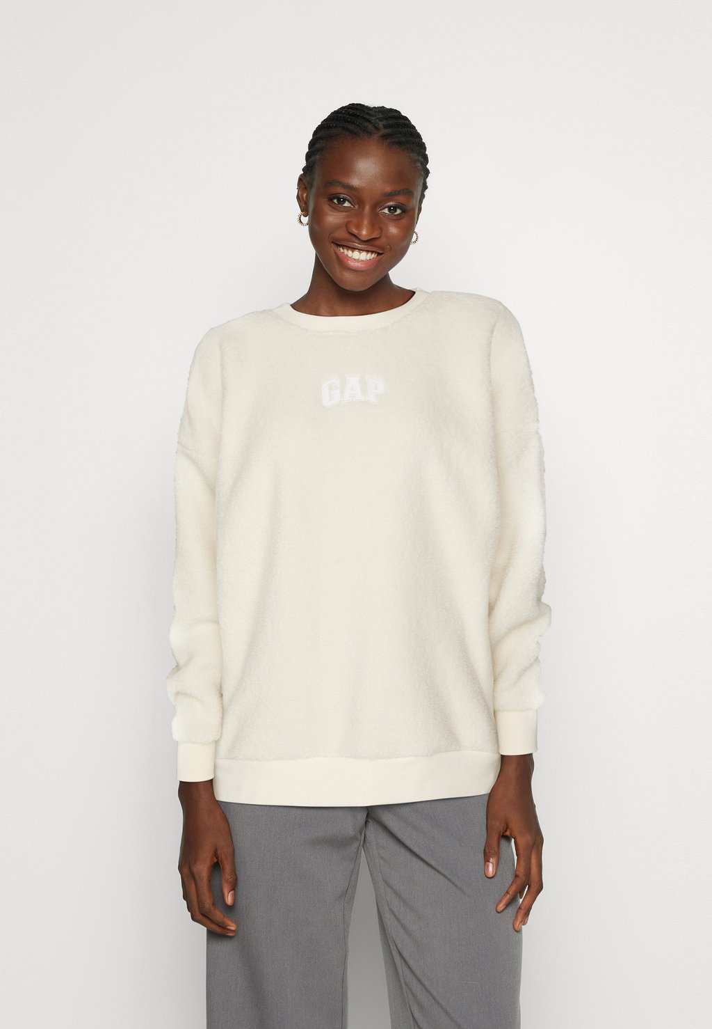 Флисовая толстовка GAP, молочный толстовка на молнии gap молочный черный