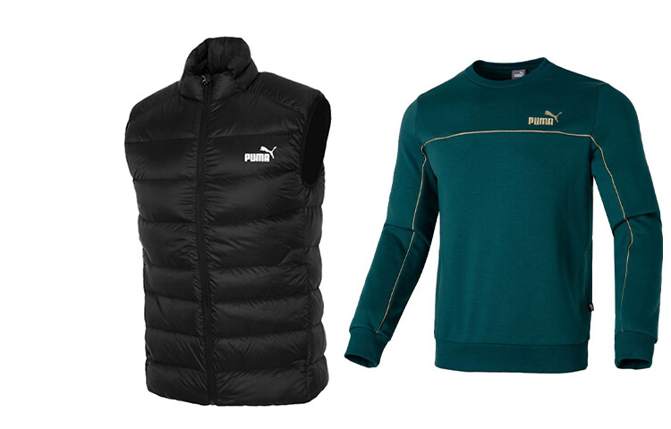 

Мужская повседневная спортивная одежда Puma, цвет Black + green