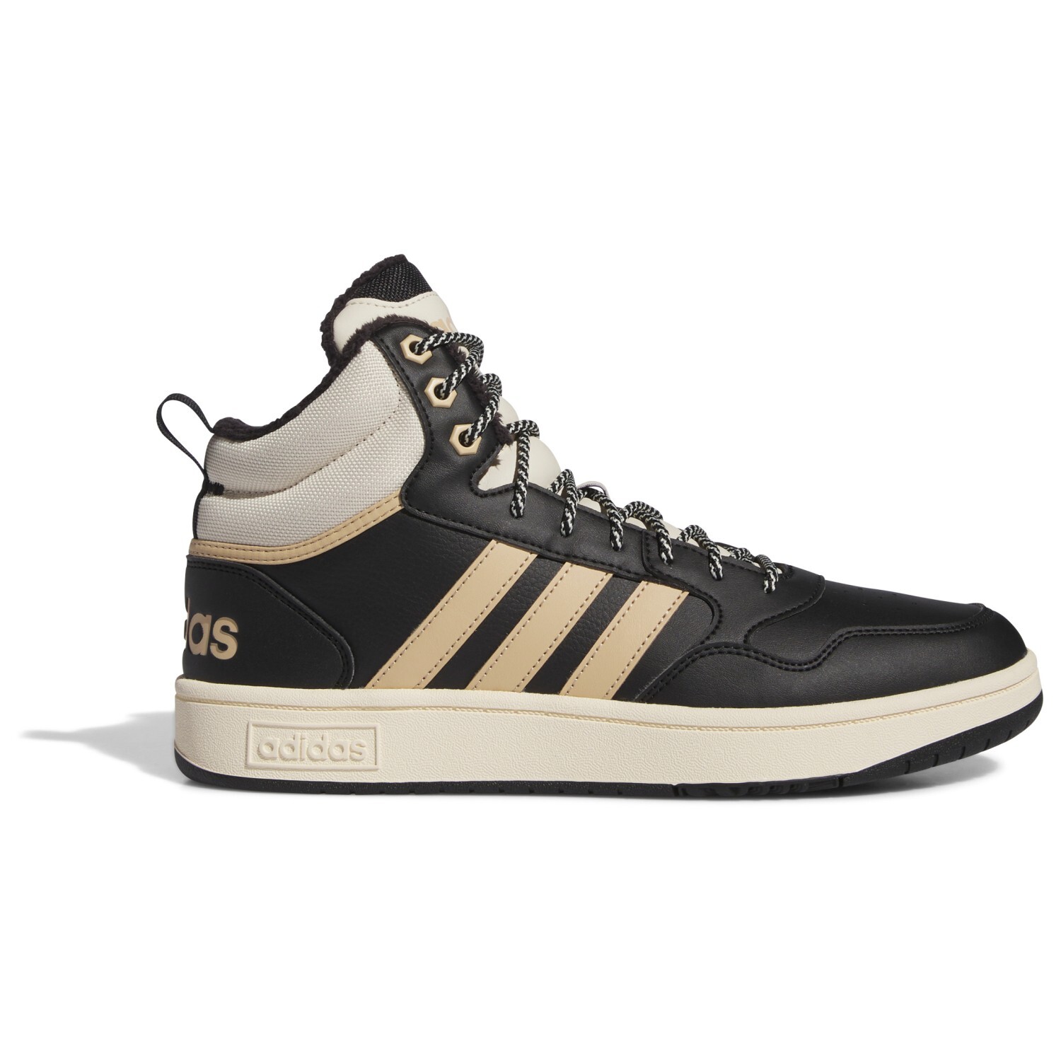 

Зимняя обувь Adidas Hoops 3.0 Mid WTR, цвет Core Black/Magic Beige/Wonder White
