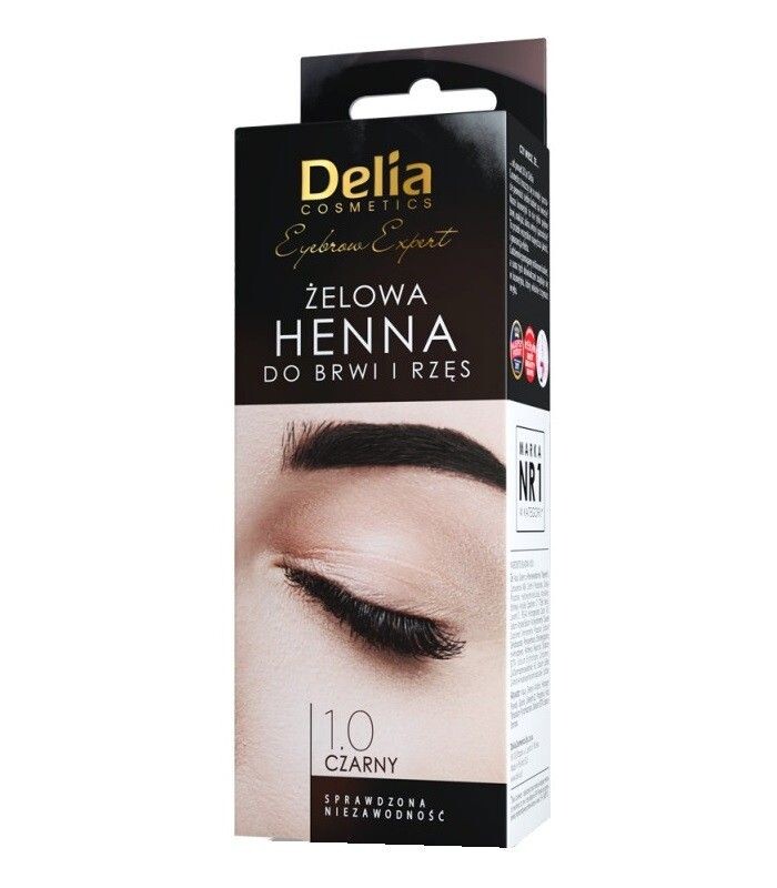 

Хна для бровей и ресниц Delia Pro Color 1.0 Czarna, 15 мл