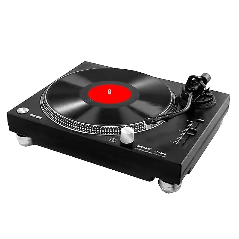цена Проигрыватель Gemini Gemini TT-1200 Belt Drive DJ Turntable Record Player with USB Interface