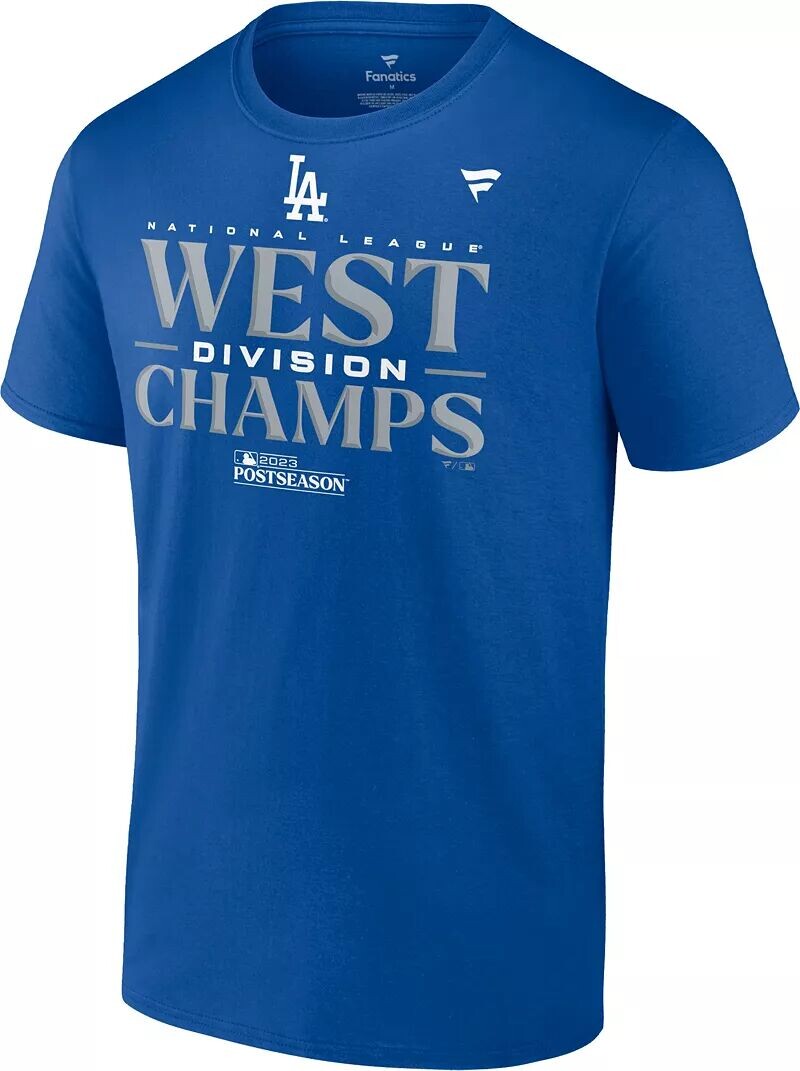 

Мужская футболка MLB 2023 Division Champions Los Angeles Dodgers в раздевалке