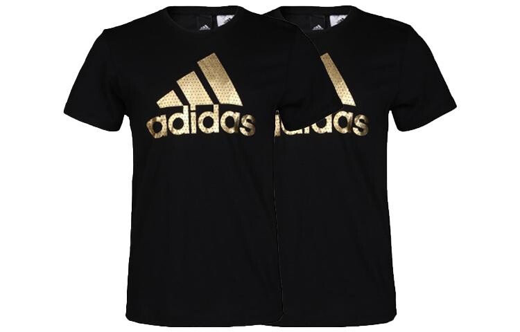 

Футболка мужская комплект из 2 шт., черная Adidas, черный