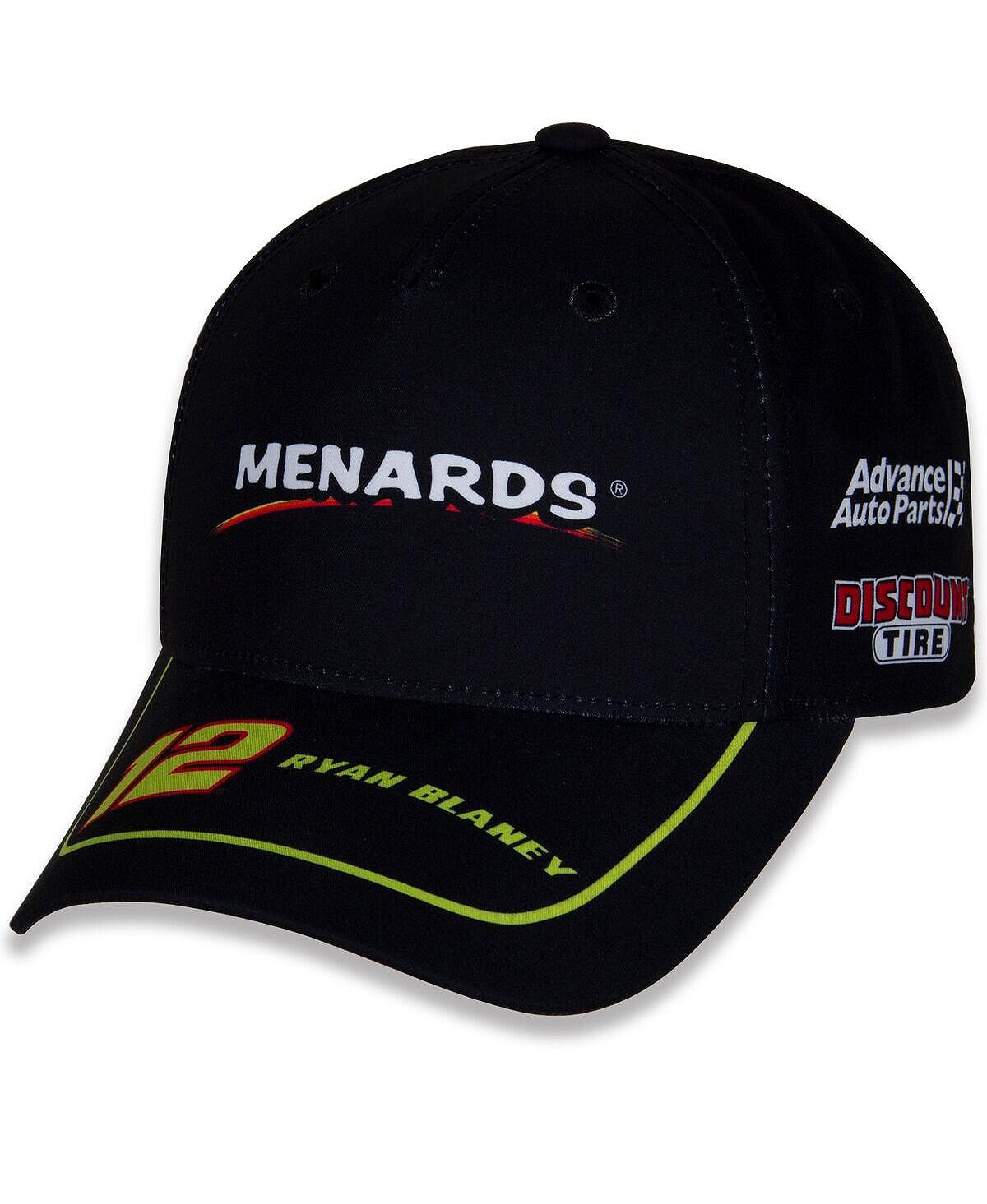 

Мужская черная регулируемая шляпа Ryan Blaney Uniform Team Penske