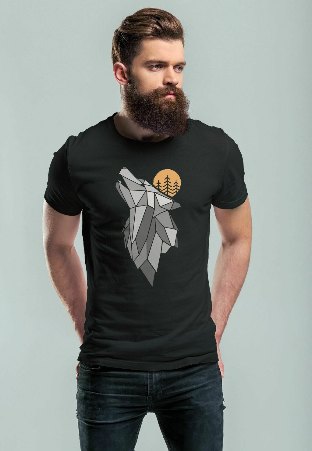 

Футболка с принтом WOLF FOREST WILDERNESS OUTDOOR STREETSTYLE Neverless, цвет schwarz