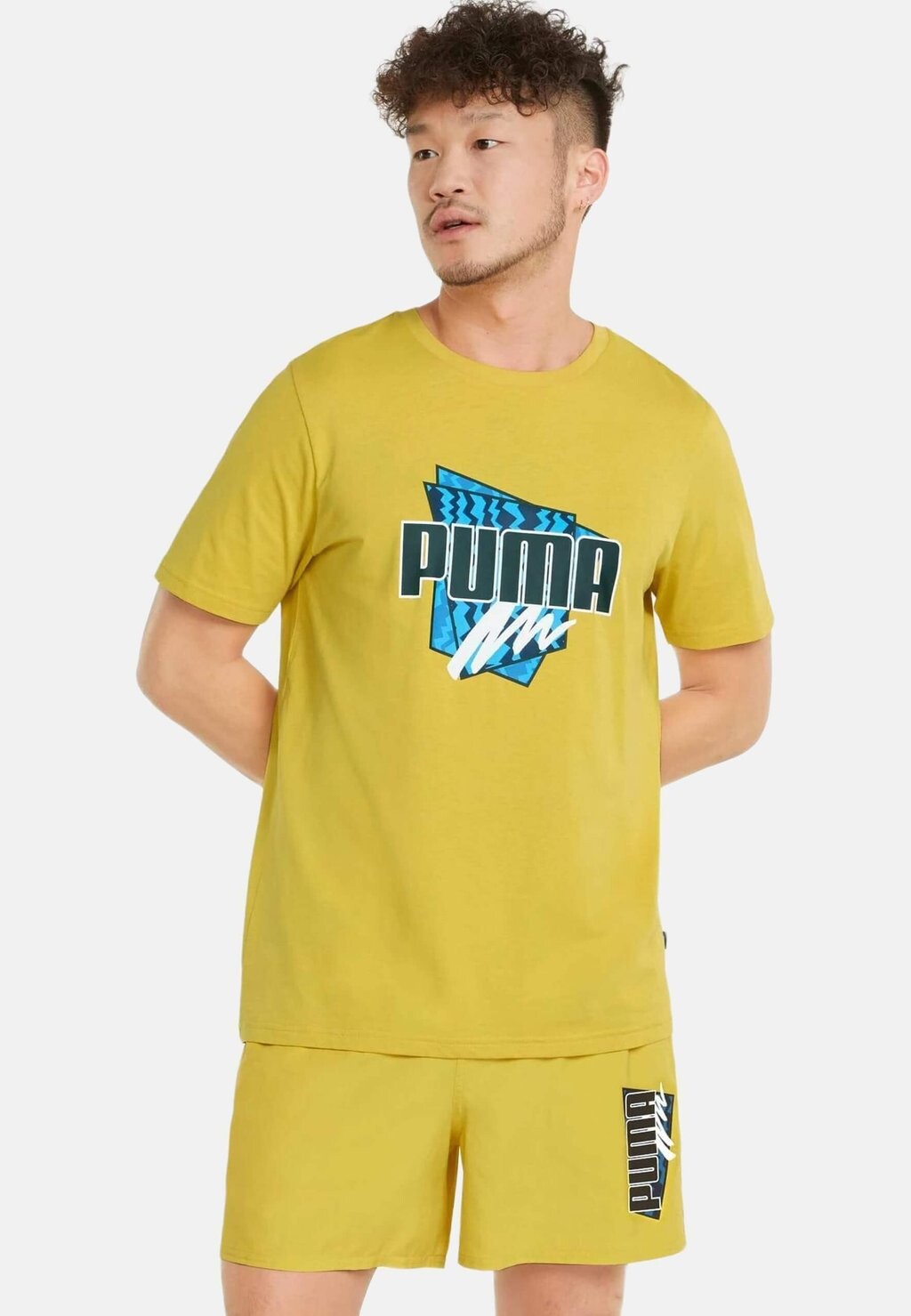 

Футболка с принтом Puma, желтый