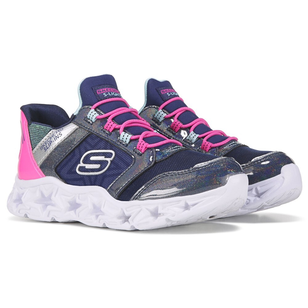 

Детские слипоны с подсветкой Galaxy Lights Little/Big Kid Skechers, синий