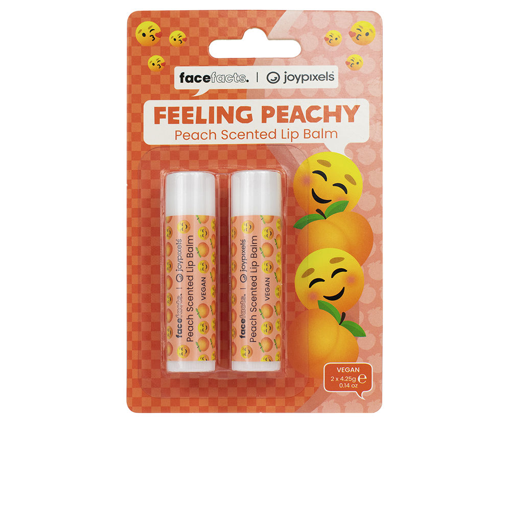 Губная помада Feeling peachy lip balm Face facts, 2 х 4,25 г бальзам для губ с ароматом персика cafe