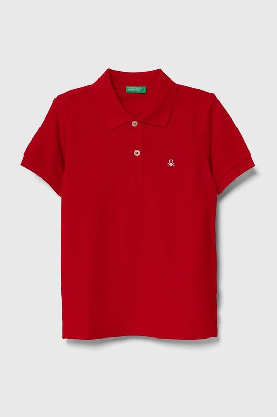 Рубашка-поло из детской шерсти United Colors of Benetton, красный