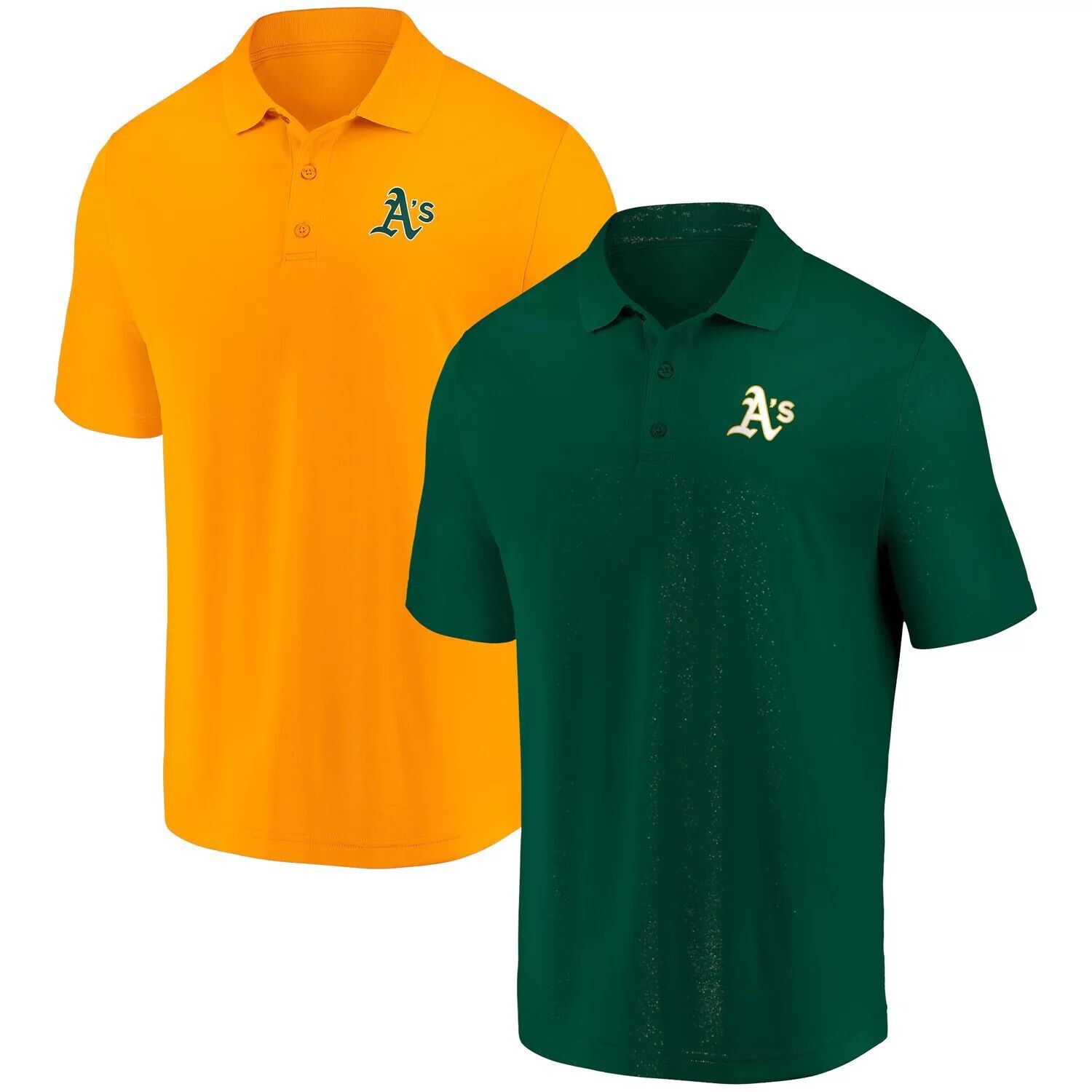 

Мужской фирменный комплект поло Oakland Athletics зеленого/золотого цвета с логотипом Fanatics