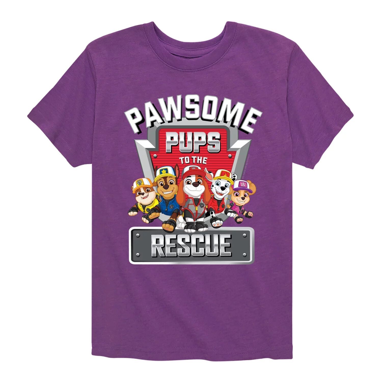 

Футболка с рисунком «Pawsome Pups» для мальчиков 8–20 лет Paw Patrol Licensed Character, фиолетовый