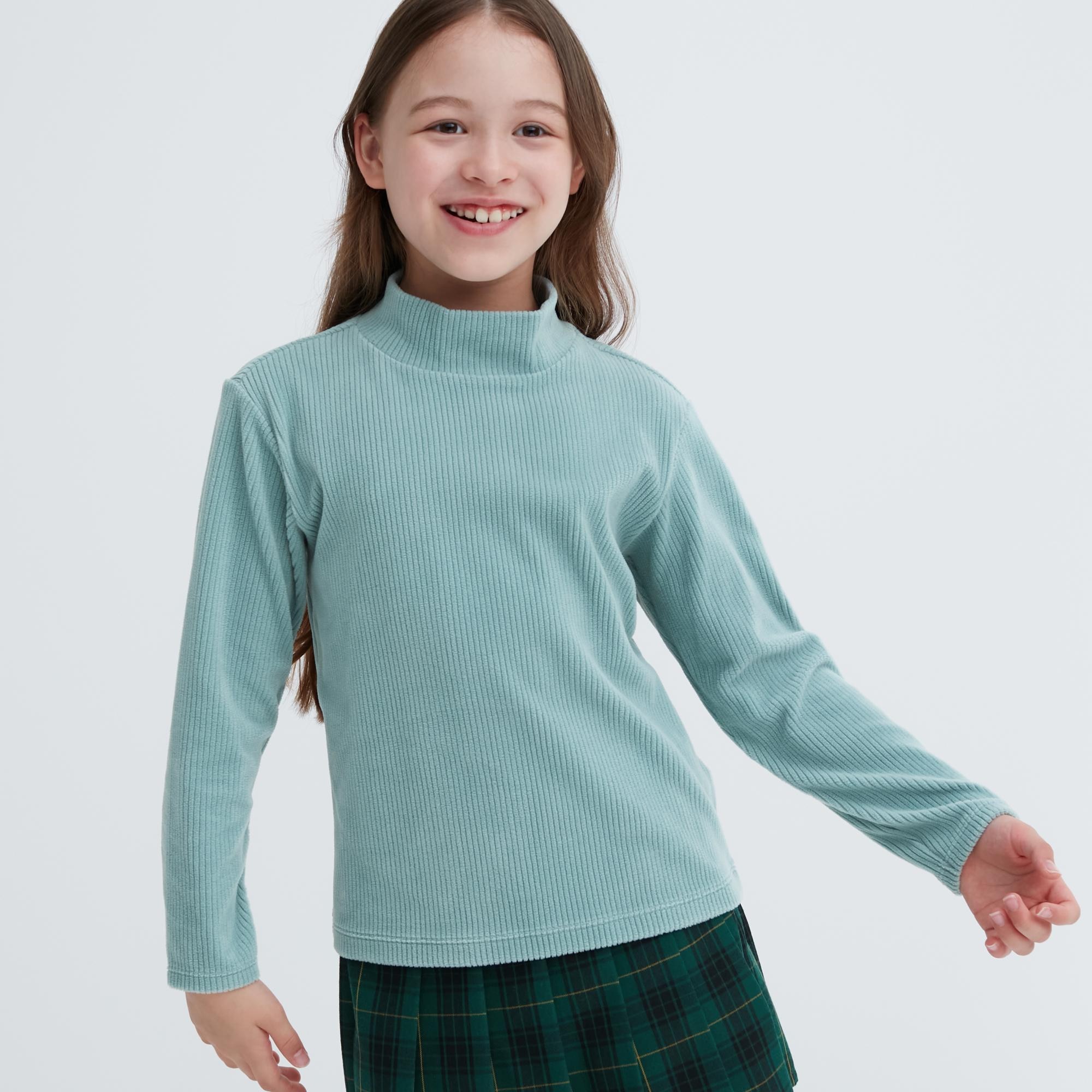 

Флисовая водолазка в рубчик Uniqlo Kids, зеленый