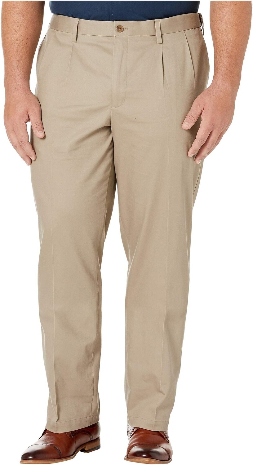 

Брюки Big & Tall Classic Fit Signature Khaki Lux из хлопка стрейч - Плиссированные Dockers, цвет Timber Wolf