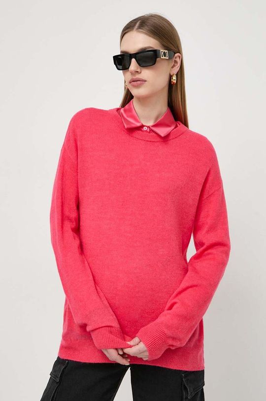 Шерстяной свитер Patrizia Pepe, розовый