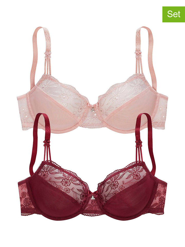 

Бюстгальтер на косточках nuance 2er Set, цвет bordeaux/rosa