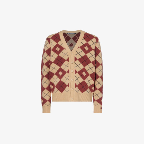 

Кардиган kwanny с узором «аргайл» Acne Studios, красный