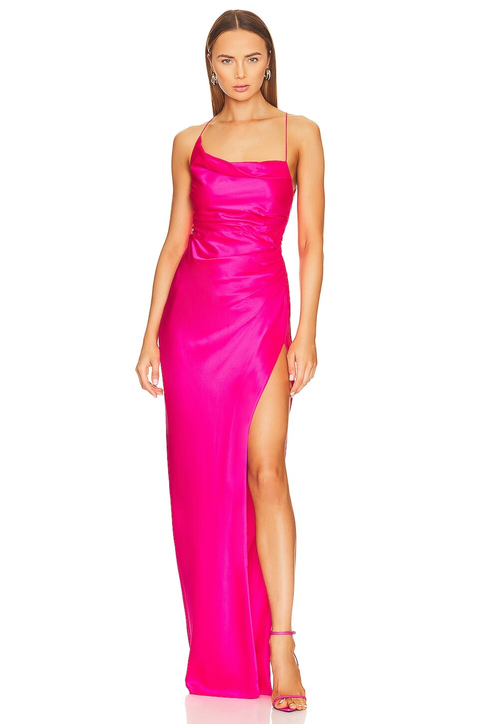 

Платье The Sei x REVOLVE Twist Cowl Ruched Gown, цвет Hot Pink