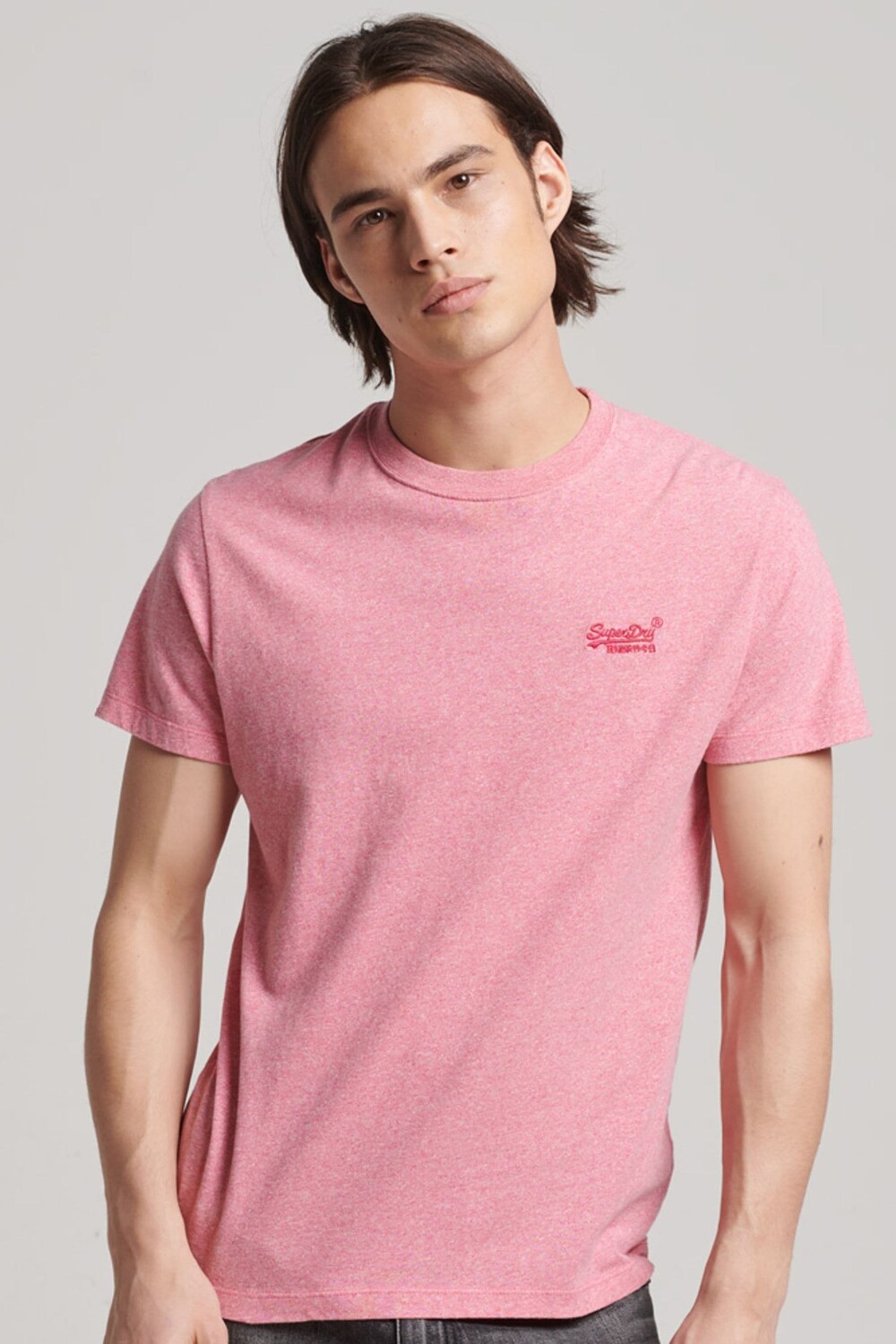 

Винтажная футболка из органического хлопка с вышивкой Superdry, розовый