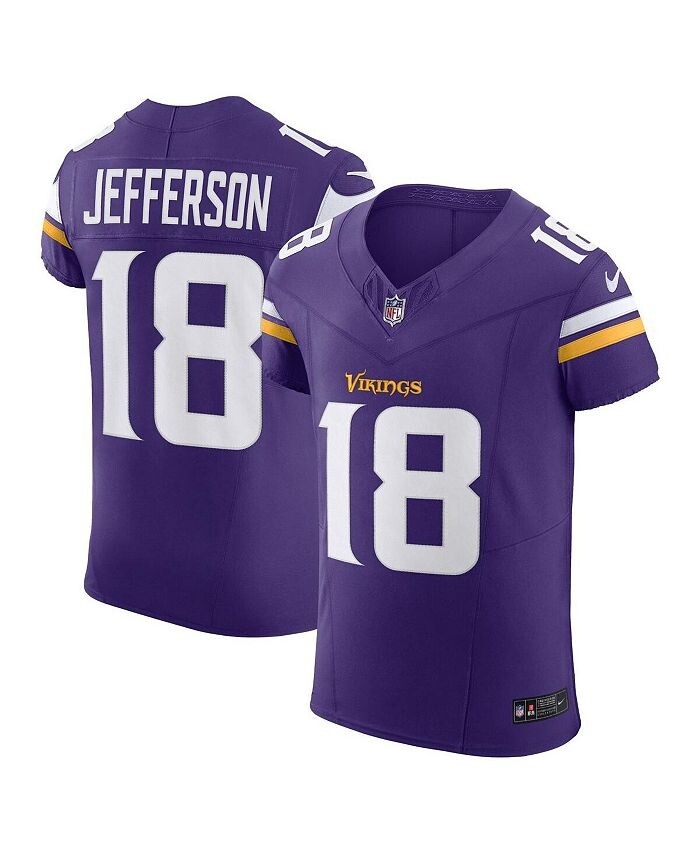 

Мужское джерси Justin Jefferson Purple Minnesota Vikings Vapor FUSE Elite Nike, фиолетовый
