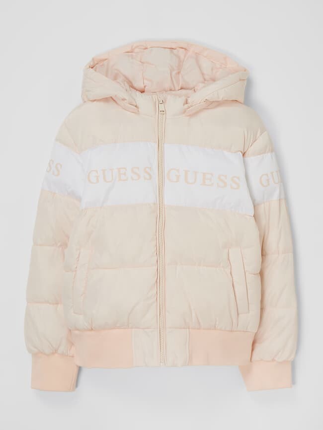 

Стеганый блузон со съемным капюшоном Guess, светло-розовый