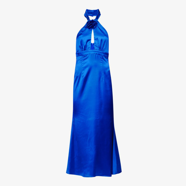 greg lynn form Платье макси из эластичной ткани с цветочной аппликацией Amy Lynn, цвет cobalt
