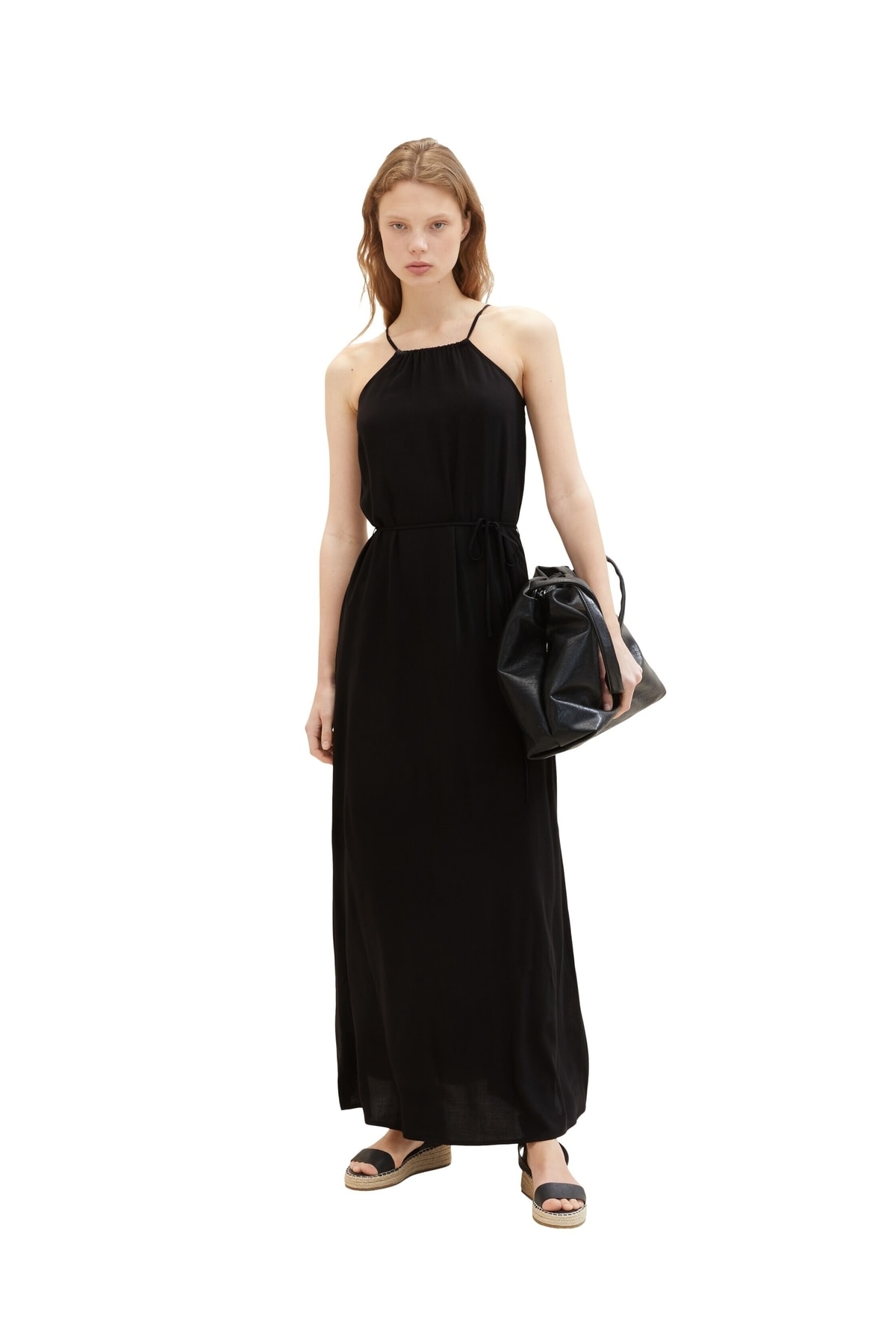 Платье - Черное - Базовое Tom Tailor Denim, черный платье розовое базовое tom tailor denim розовый