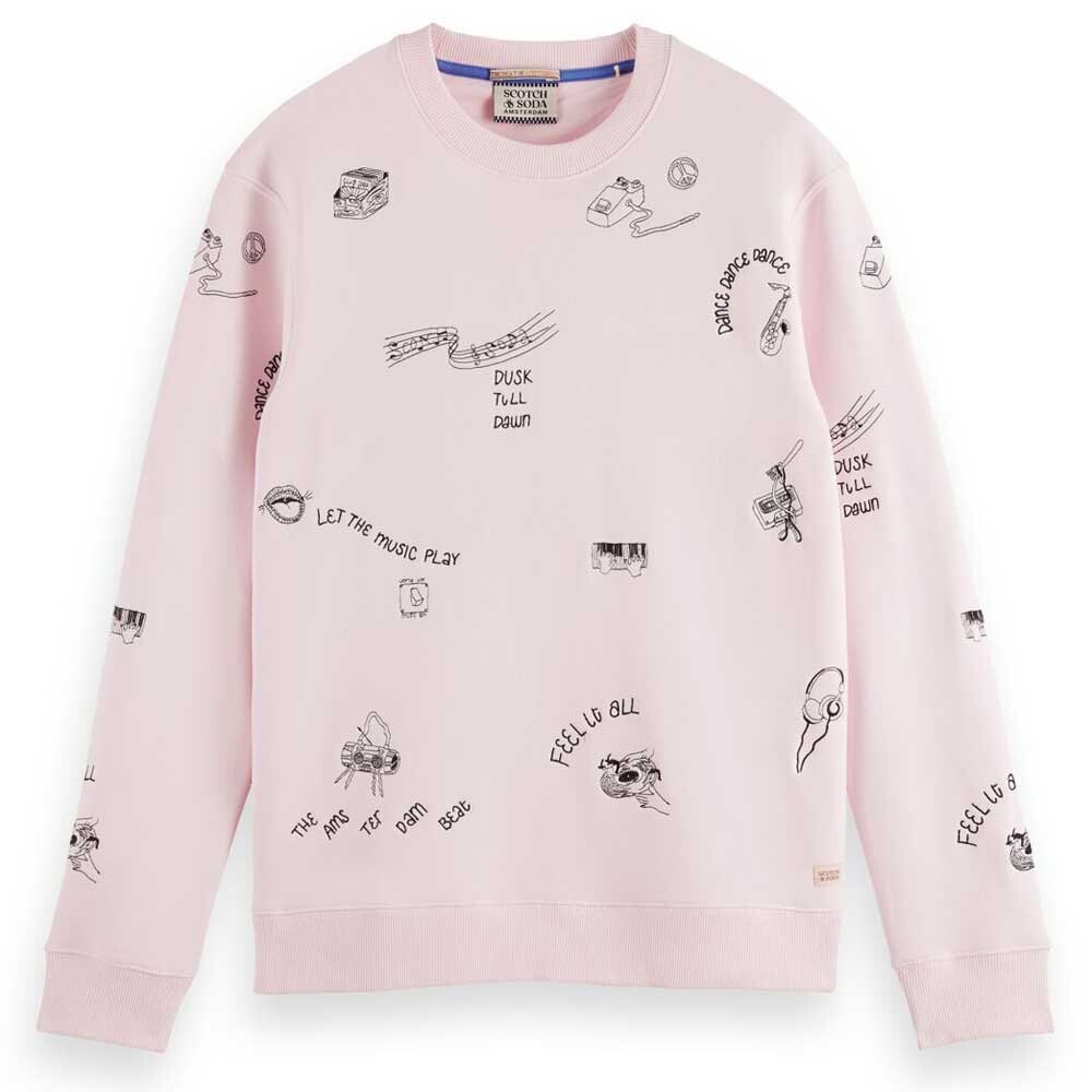 

Толстовка Scotch & Soda Allover Embroidered, розовый