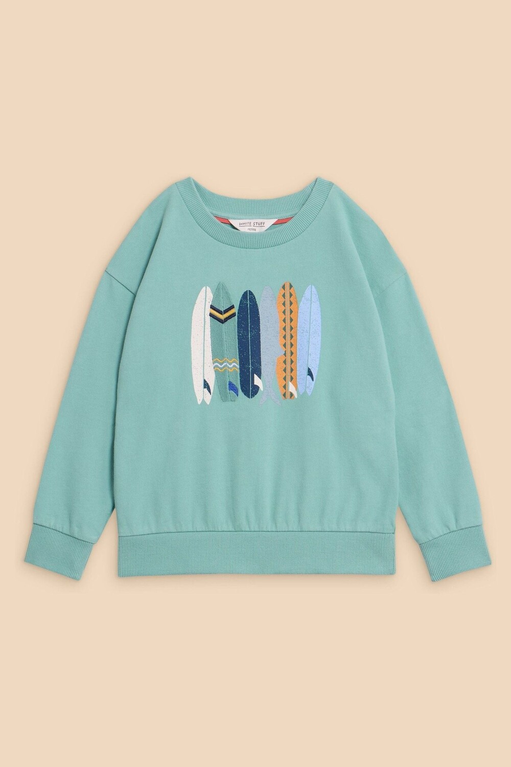 

Толстовка с изображением доски для серфинга Fish White Stuff, зеленый