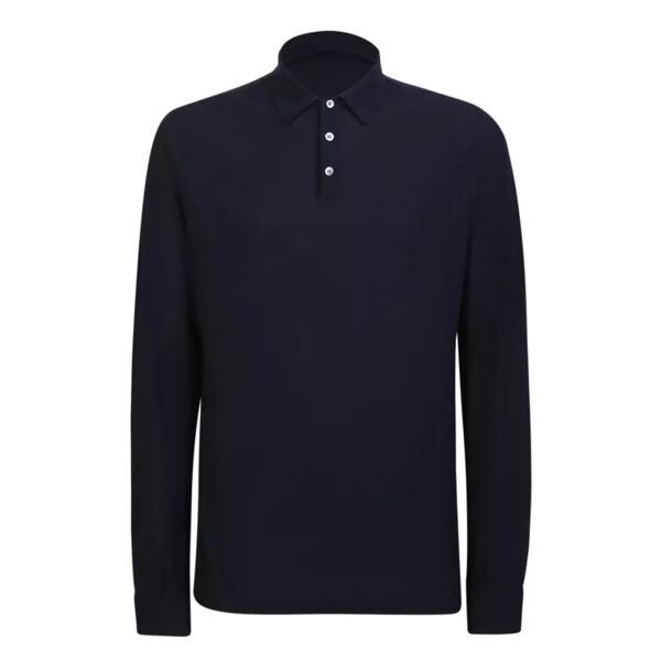 

Футболка long-sleeved polo shirt Zanone, синий
