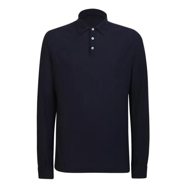 Футболка long-sleeved polo shirt Zanone, синий