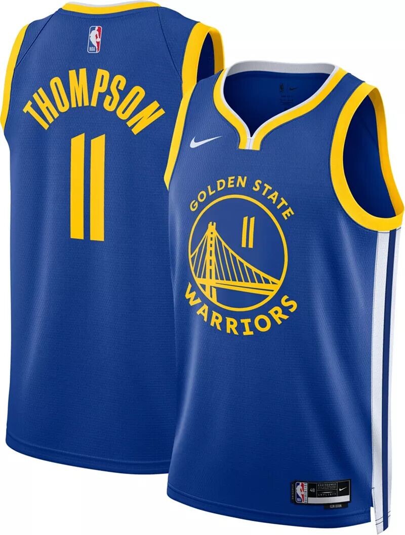 

Мужская синяя майка Nike Golden State Warriors Klay Thompson #11 Dri-FIT Swingman