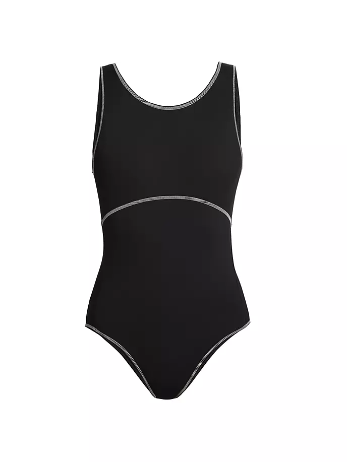 

Цельный купальник Vitesse с контрастной строчкой Eres, цвет noir silk
