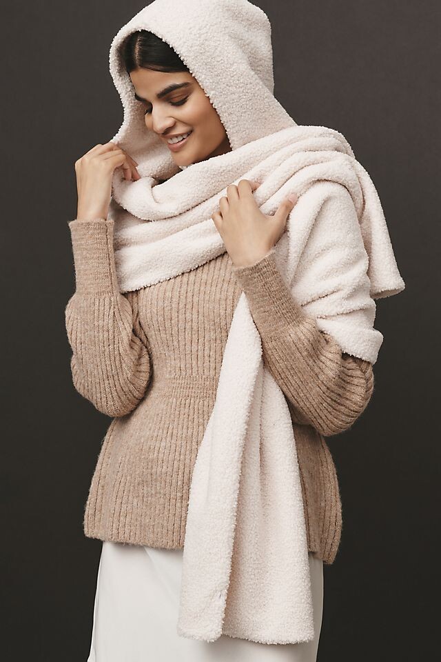

Шарф теплый Anthropologie, слоновая кость
