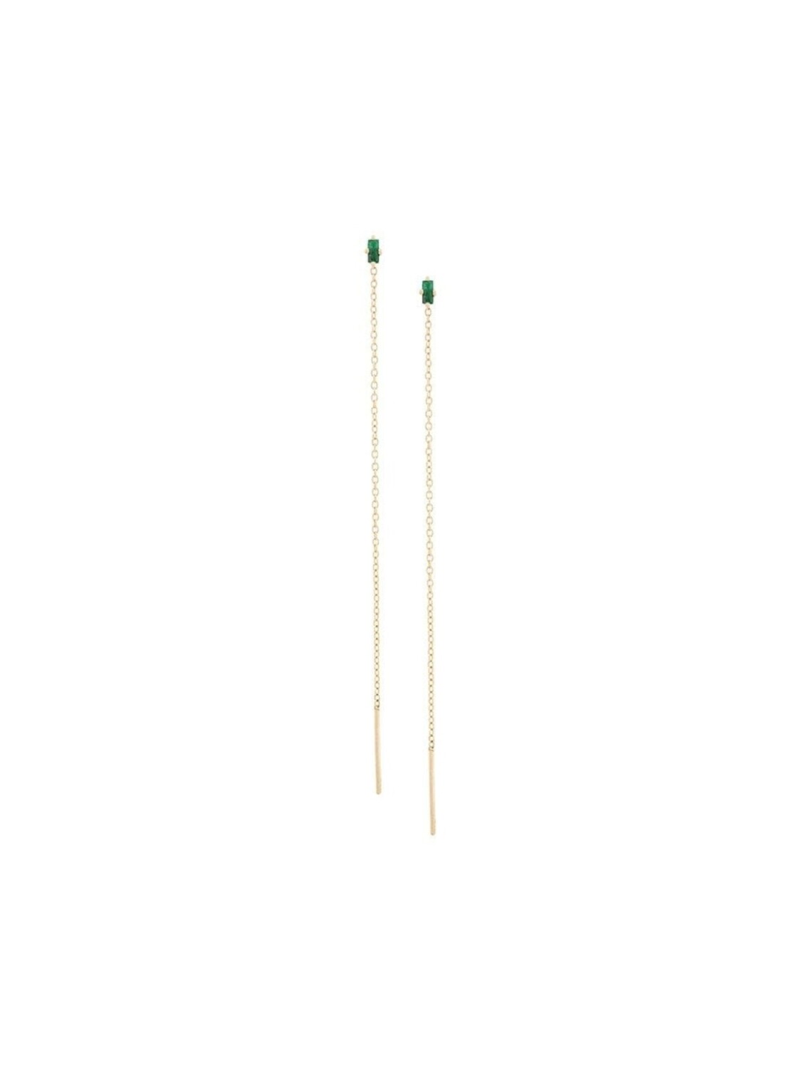 

Серьги Floating Thread из желтого золота с изумрудами Lizzie Mandler Fine Jewelry, металлик