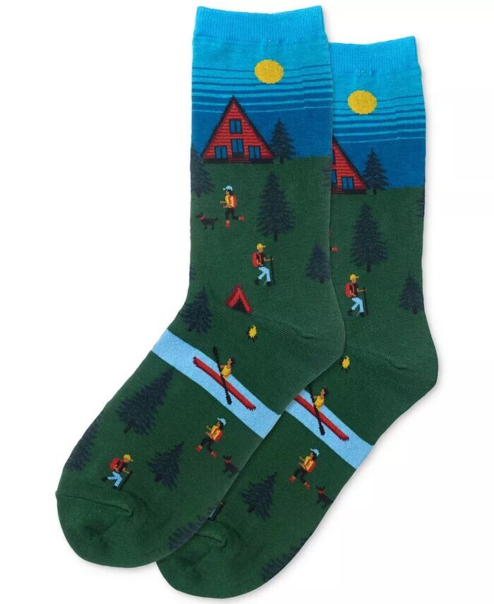 

Женские трикотажные носки с принтом для сцены в салоне Hot Sox, зеленый
