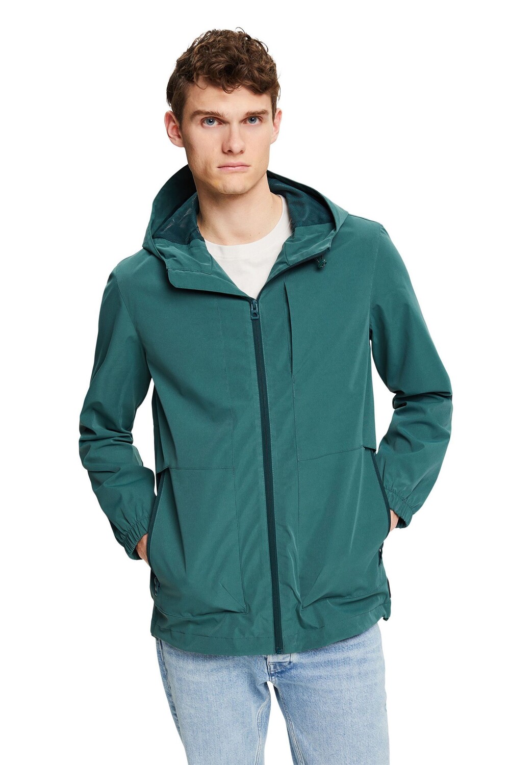 

Синяя куртка с капюшоном Esprit, синий