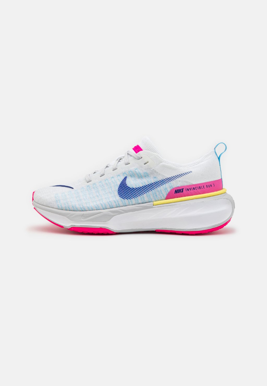 нейтральные кроссовки Zoomx Invincible Run Fk 3 Nike, цвет white/deep royal blue/photon dust/fierce pink/aquarius blue/light laser orange