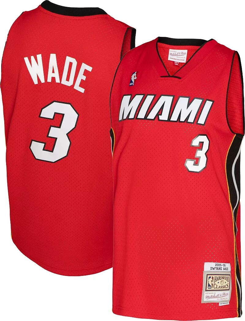 

Мужское джерси Swingman Mitchell & Ness 2005 Miami Heat Dwyane Wade Red Hardwood Classics