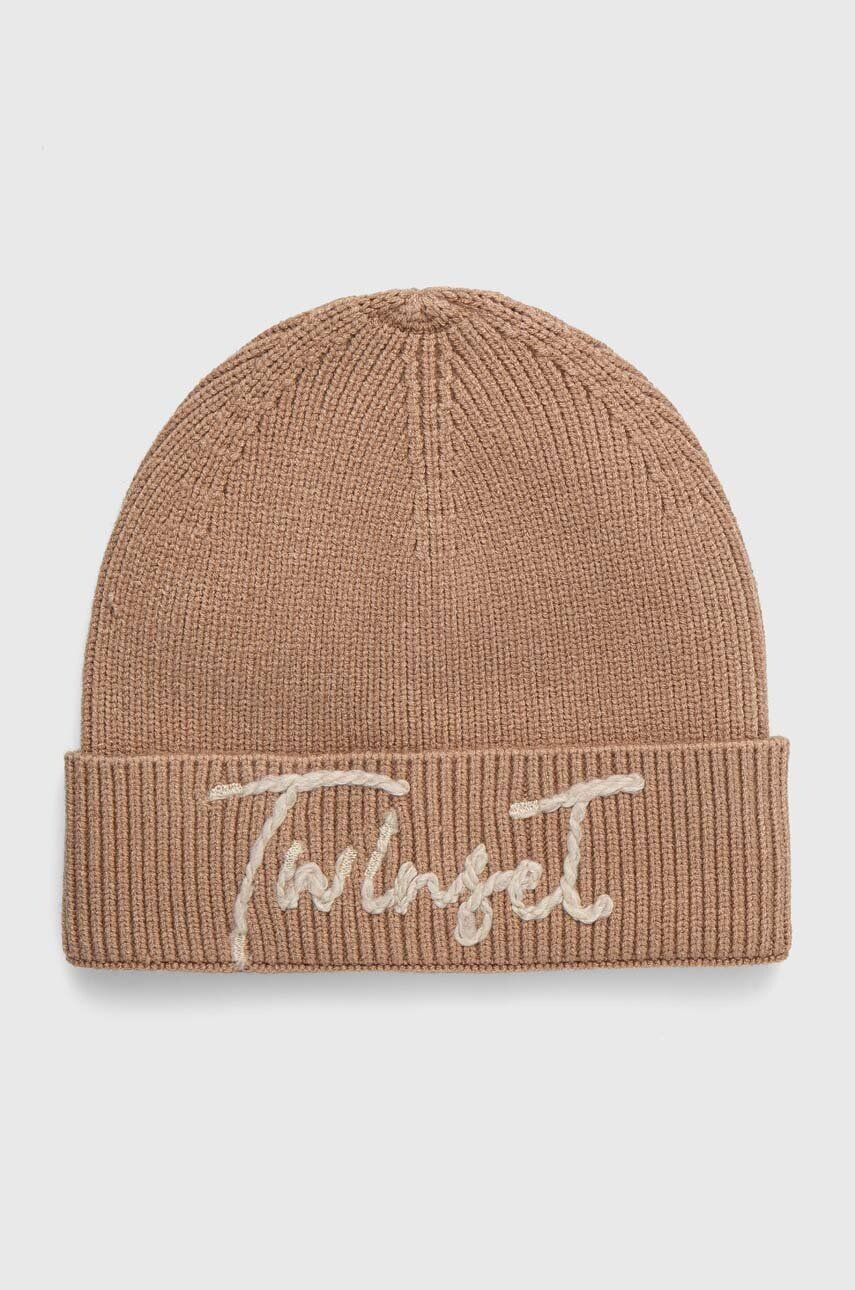 

Шапка Twinset из смесовой шерсти, коричневый