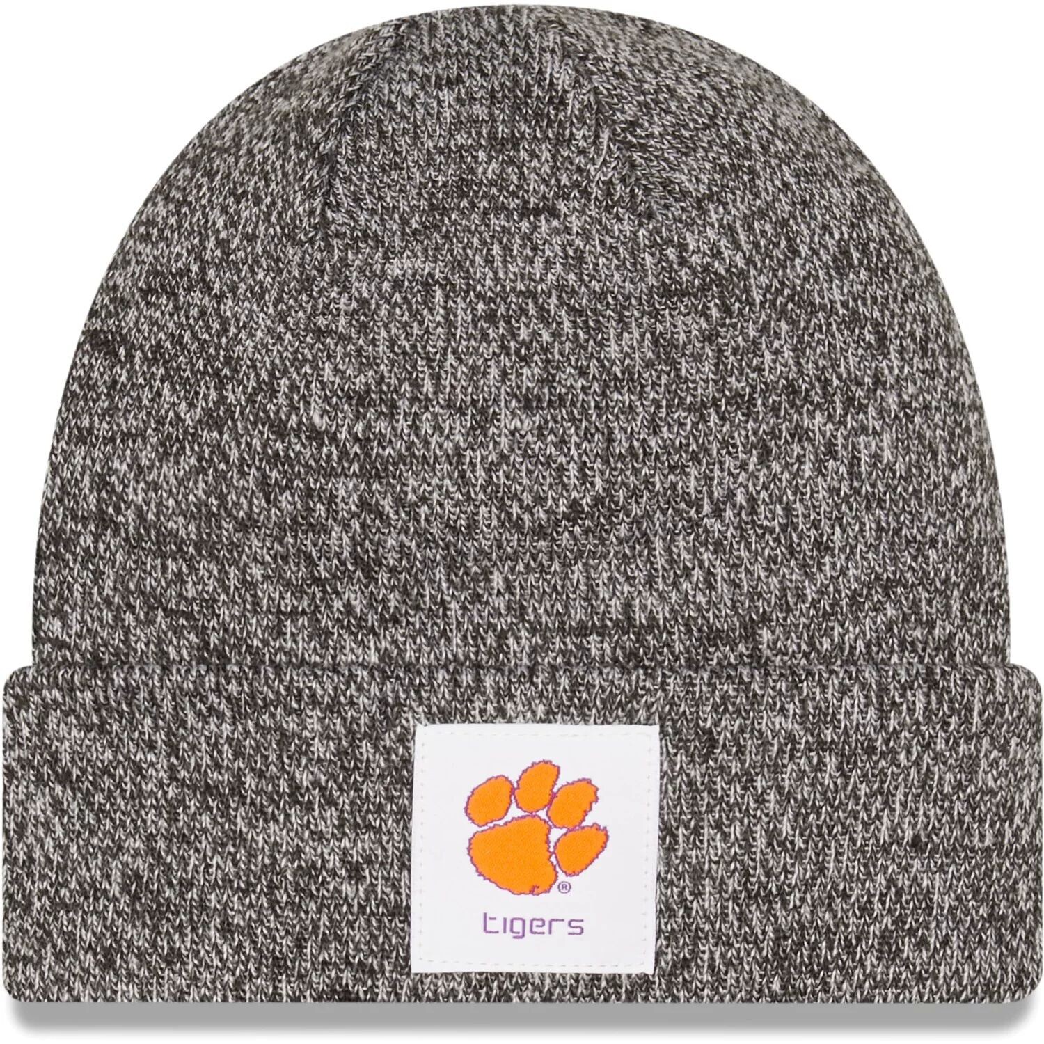 

Мужская черная вязаная шапка с манжетами New Era Clemson Tigers Hamilton