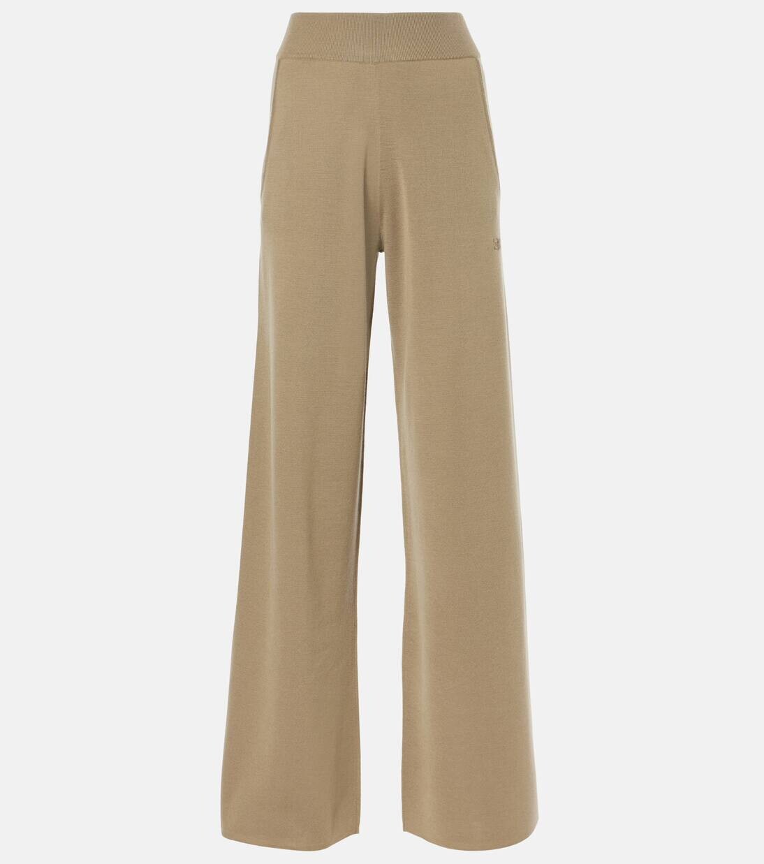 

Широкие брюки из натуральной шерсти Zigote Max Mara, цвет pomice