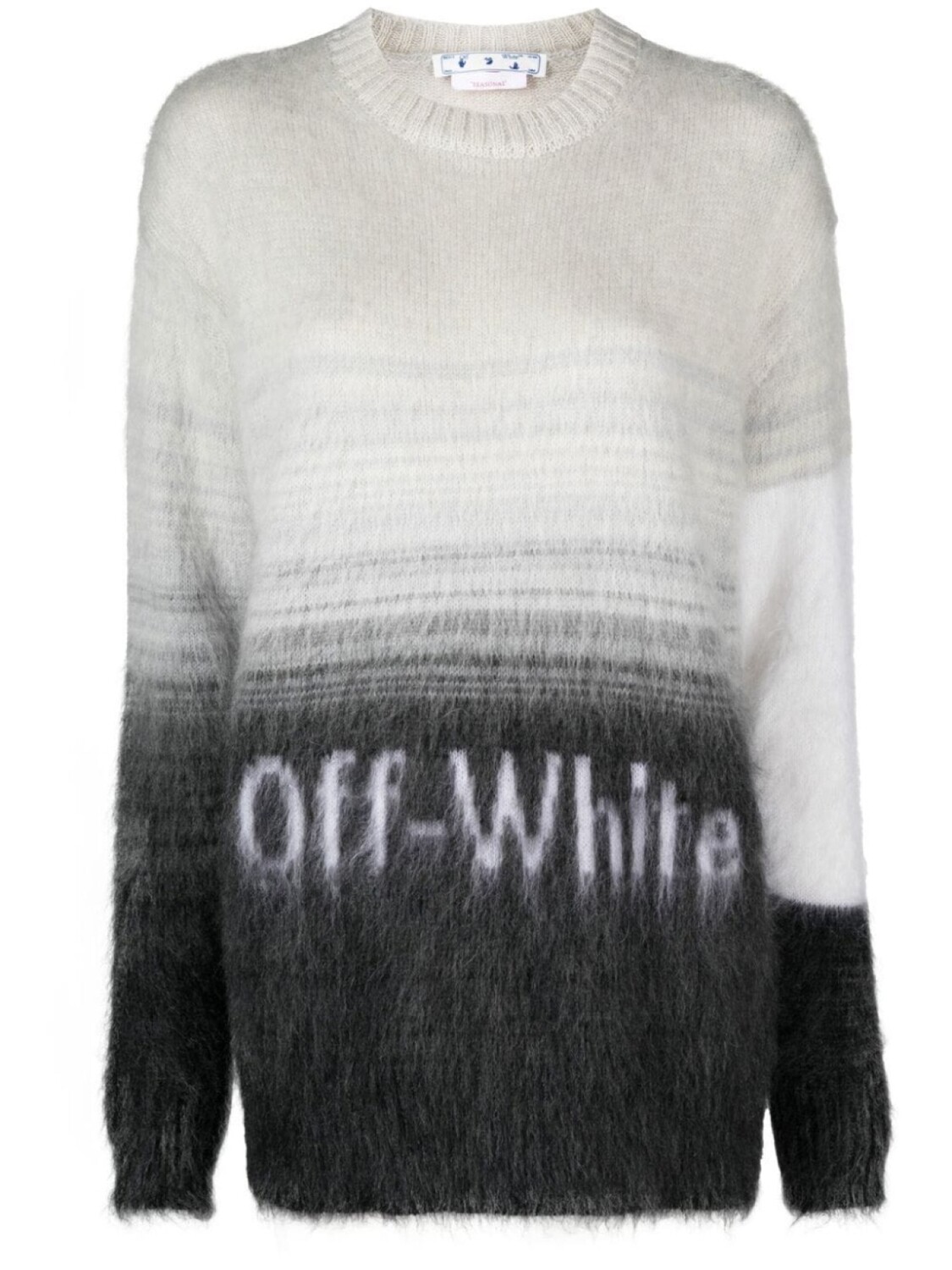 

Off-White джемпер с эффектом градиента и логотипом, черный