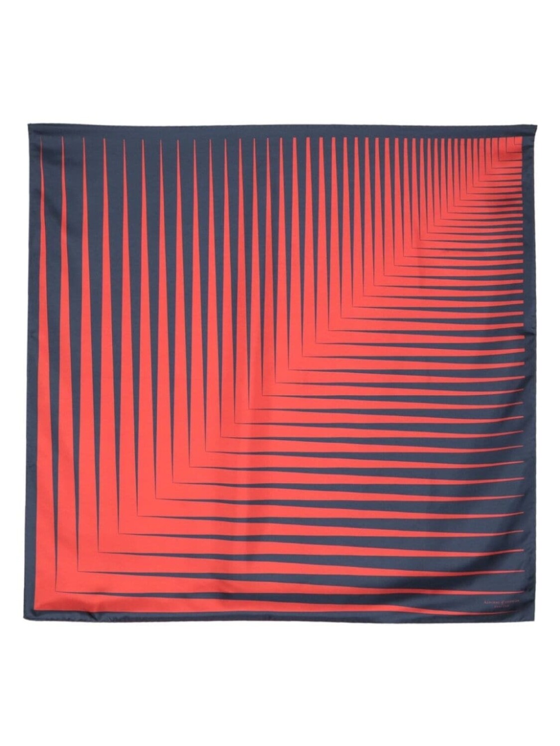 

Aspinal Of London шелковый платок Shadow Stripe, синий