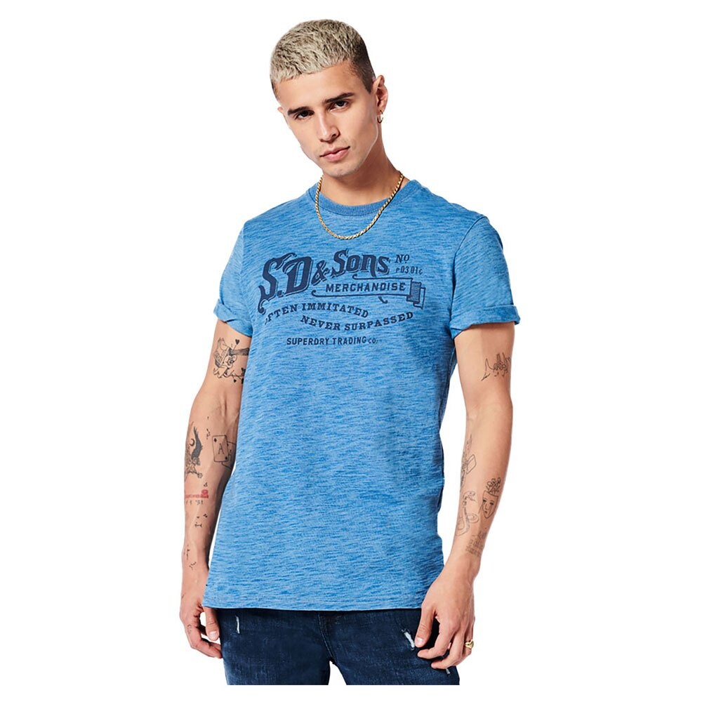 

Футболка Superdry Vintage Script Style Indg, синий