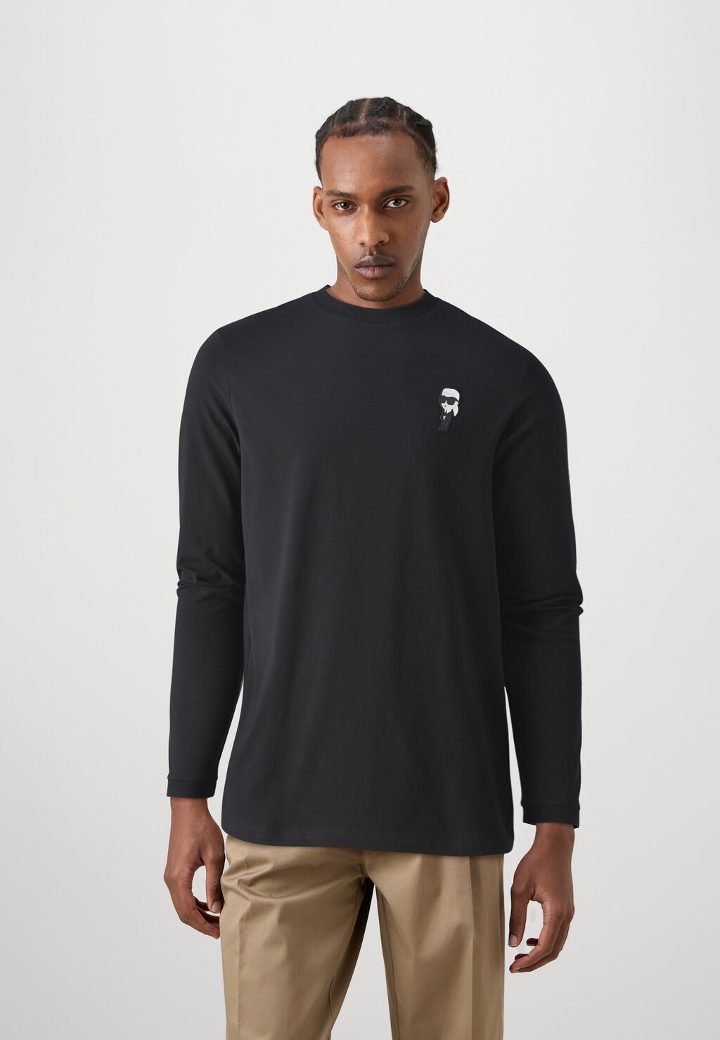 

Топ с длинными рукавами CREWNECK KARL LAGERFELD, черный