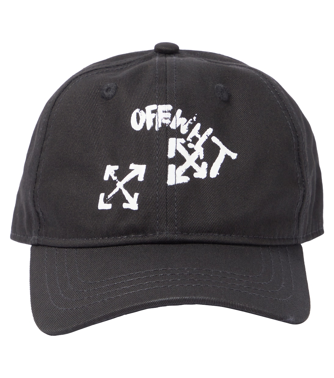 Хлопковая кепка с логотипом Off-White Kids, черный черный жаккардовый спортивный бюстгальтер off white