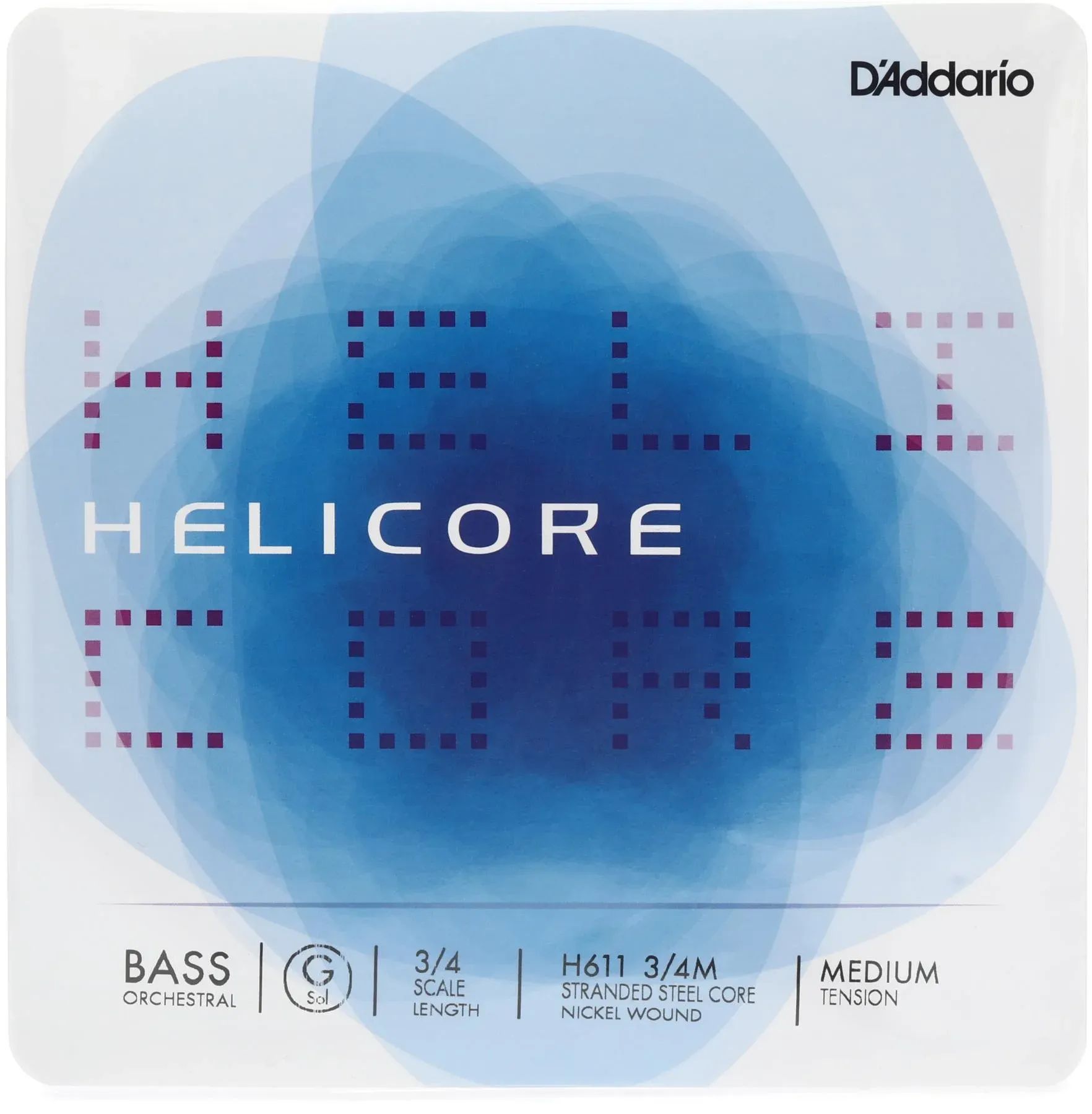 

D'Addario H611 3/4M Helicore Оркестровая струна G для контрабаса - Размер 3/4 - Среднее натяжение