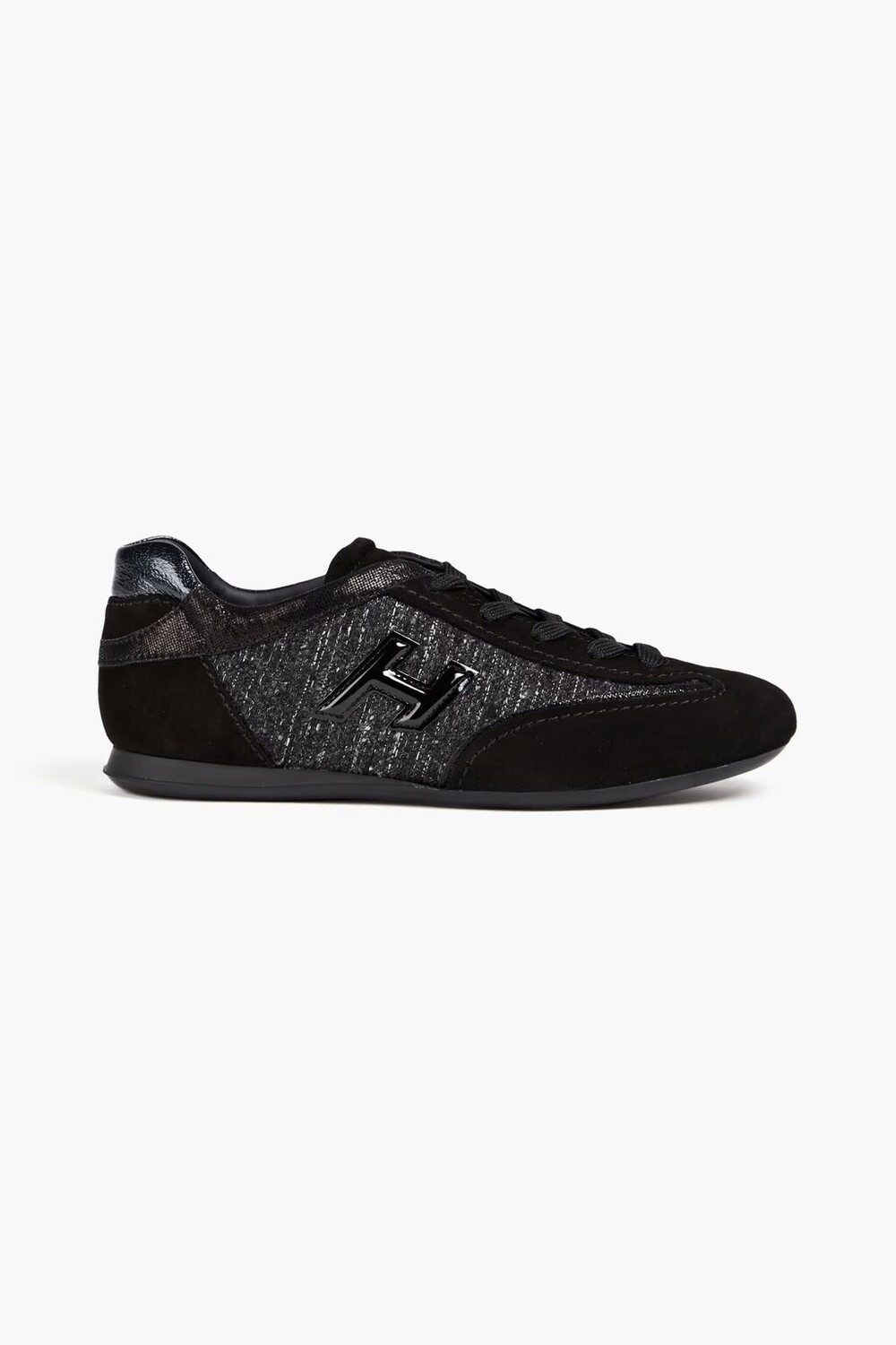 

Кроссовки Olympia из твида и замши Hogan, черный